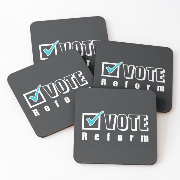Item preview, Vote Reform. Election ballot tick box (white) designed and sold by SolidEarthArt.