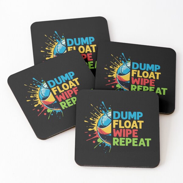 Artikelvorschau, Dump Float Wipe Repeat - Volleyball-Humor entworfen und verkauft von Designer-Girl.
