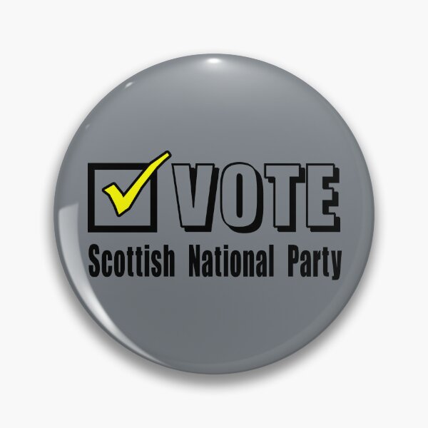 Item preview, Vote Scottish National Party. Election ballot tick box (black) designed and sold by SolidEarthArt.