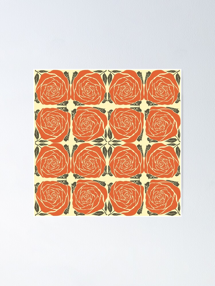 Thumbnail 1 of 3, Poster, Flower pattern designed and sold by MERLETDRAWING.