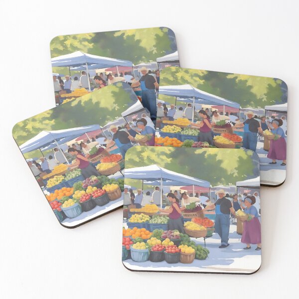 Item preview, Rustic Farmers Market Painting Illustration designed and sold by Tamas Das.