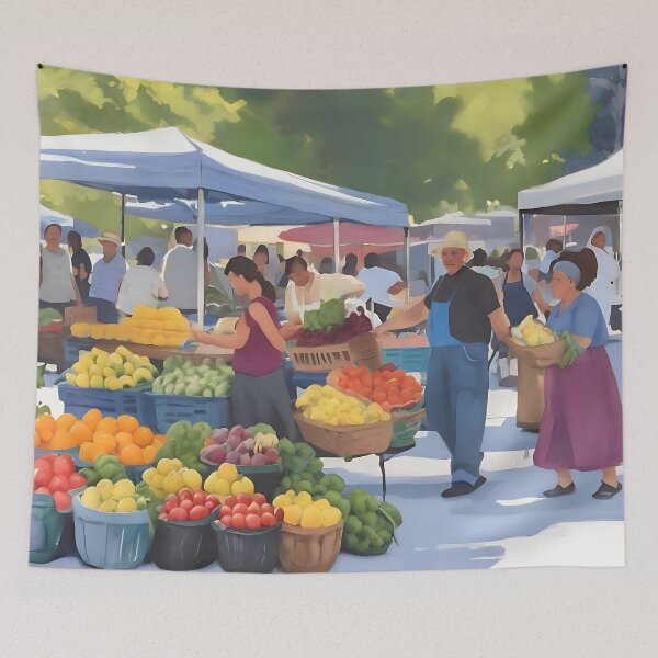 Item preview, Rustic Farmers Market Painting Illustration designed and sold by Tamas Das.