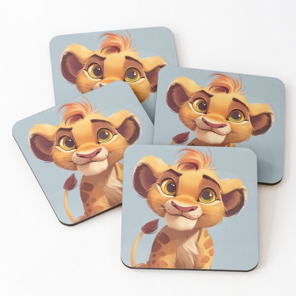 Item preview, Cute Lion Against Blue Background designed and sold by tw0nkey.