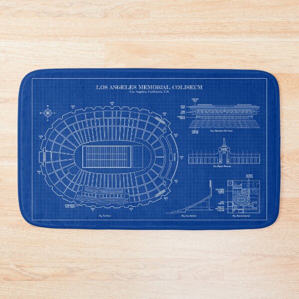 Item preview, Los Angeles Memorial Coliseum (Blueprint) designed and sold by BGALAXY.