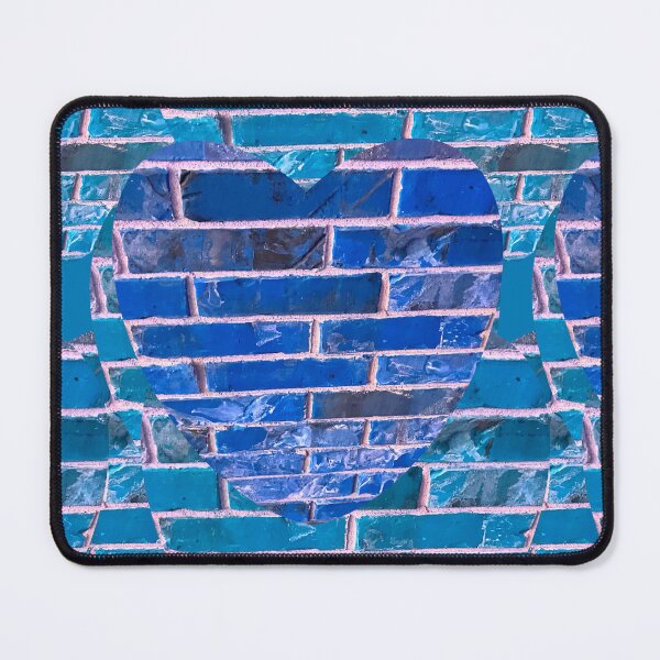 Item preview, Blue Brick Wall Photography / Blue Brick Heart Wall Photography designed and sold by Victoria Rose.