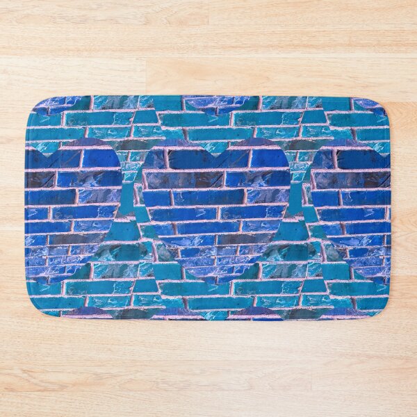 Item preview, Blue Brick Wall Photography / Blue Brick Heart Wall Photography designed and sold by Victoria Rose.