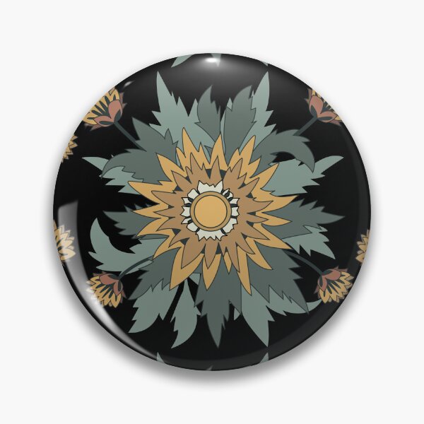 Item preview, Sun flower, Eguzkilore black background designed and sold by VictoriaMoranM.