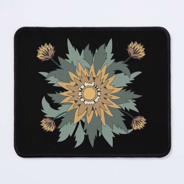 Item preview, Sun flower, Eguzkilore black background designed and sold by VictoriaMoranM.