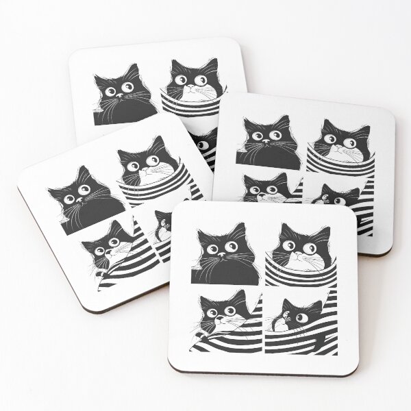 Item preview, Black and white cat designed and sold by Parn Promsuwan.