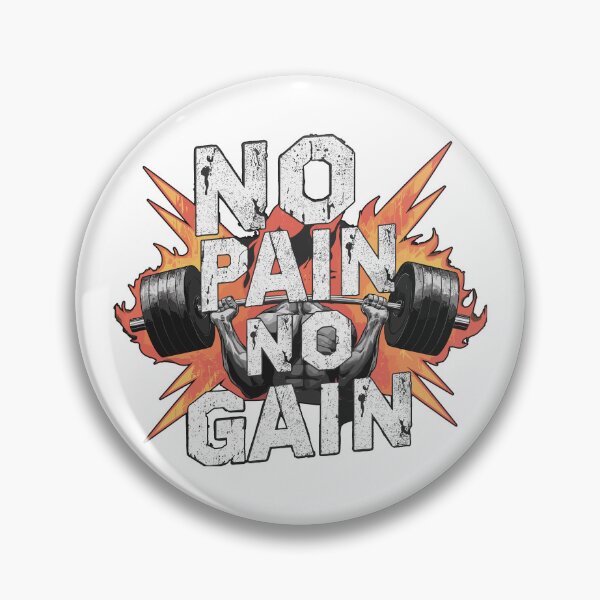 Item preview, No Pain, No Gain: Gritty Industrial Fitness Design | Sports Collection | HahaHandlesHub designed and sold by HahaHandlesHub.