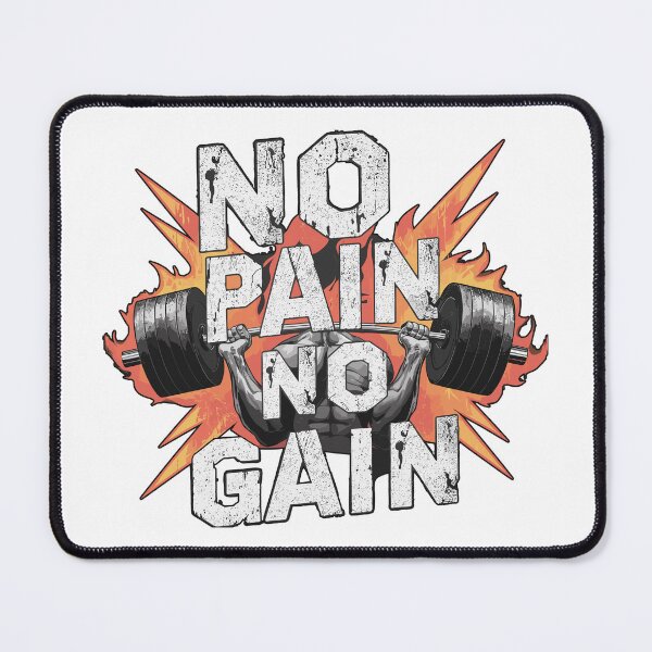 Item preview, No Pain, No Gain: Gritty Industrial Fitness Design | Sports Collection | HahaHandlesHub designed and sold by HahaHandlesHub.