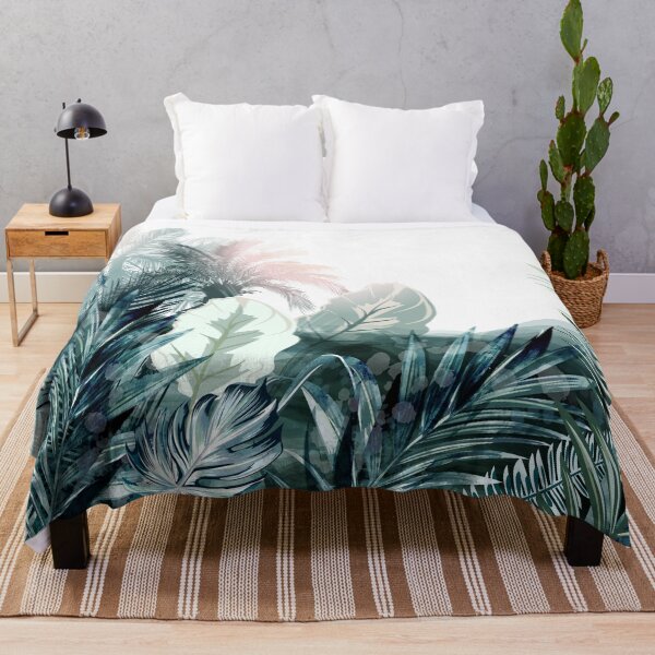 Item preview, Jungle scene, tropical palm landscape watercolor designed and sold by FleurDesign.