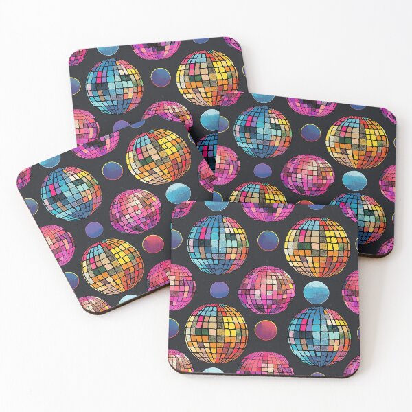 Item preview, Disco Balls colorful rainbow design on Black designed and sold by NikkofTime.