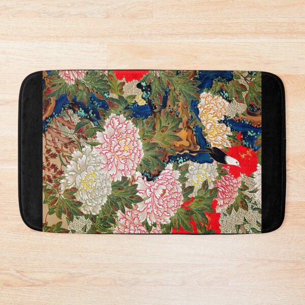 Item preview,  Botan shoukinzu CLOSEUP - Peonies and birds (Colorful Realm of Living Beings) by Ito Jakuchu designed and sold by EmeraldeaArt.