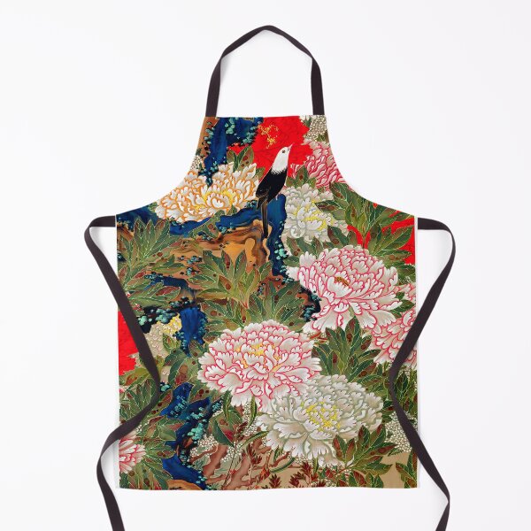 Item preview,  Botan shoukinzu CLOSEUP - Peonies and birds (Colorful Realm of Living Beings) by Ito Jakuchu designed and sold by EmeraldeaArt.