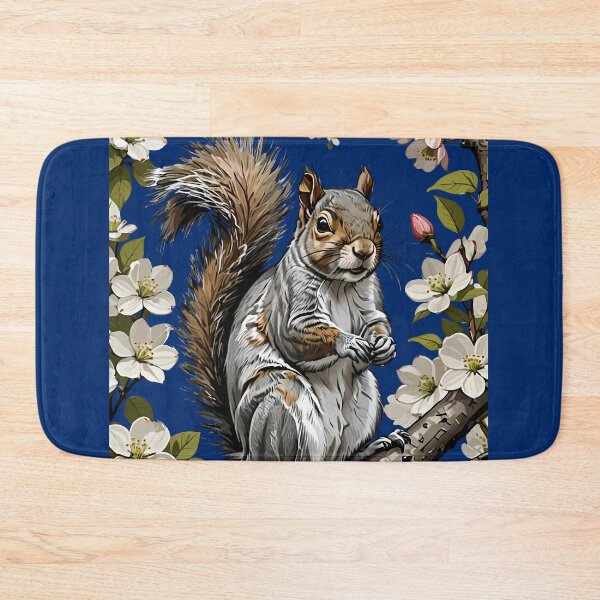 Item preview, An Eastern Gray Squirrel Surrounded By Flowering Dogwood designed and sold by taiche.