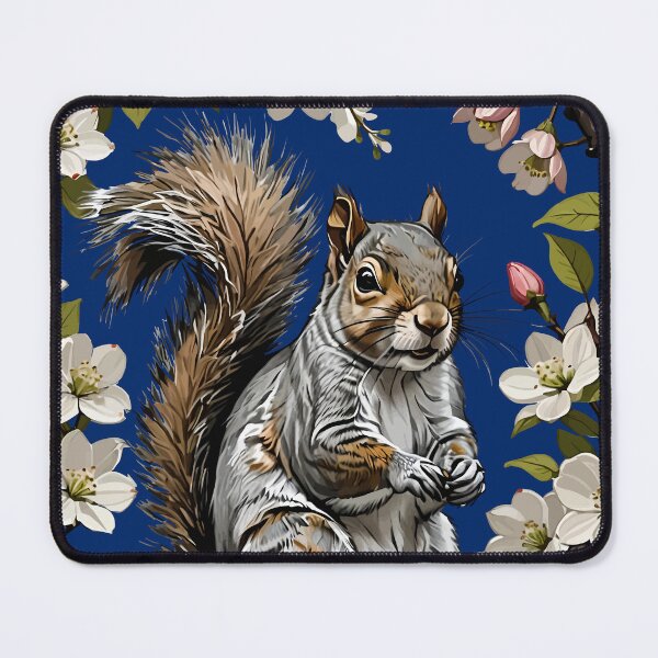 Item preview, An Eastern Gray Squirrel Surrounded By Flowering Dogwood designed and sold by taiche.