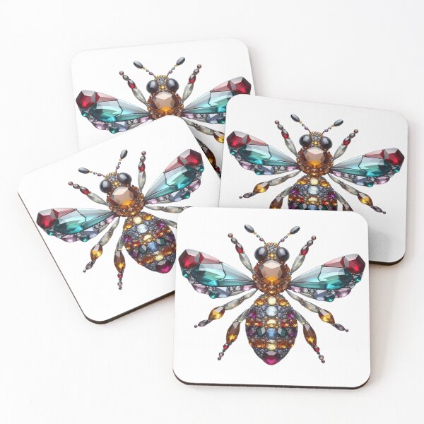 Item preview, Mosaic Bee Artwork: Gemstone-Inspired Wildlife Design  designed and sold by MiszungART.