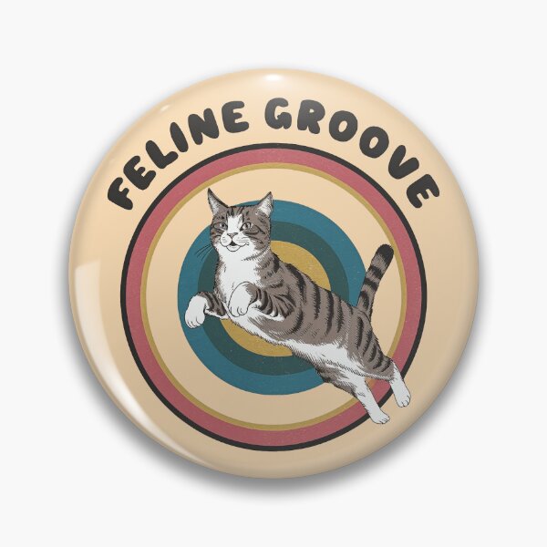 Item preview, Feline Groove Retro Cat Design designed and sold by RuyaFab.