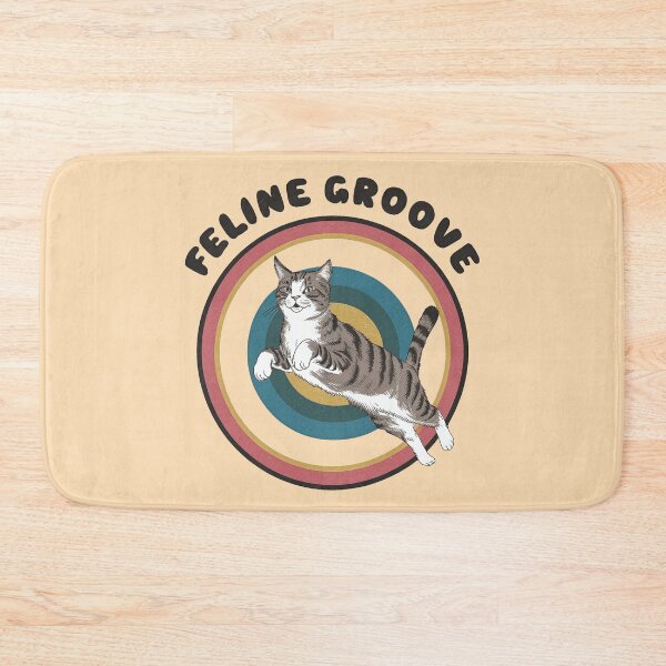 Item preview, Feline Groove Retro Cat Design designed and sold by RuyaFab.