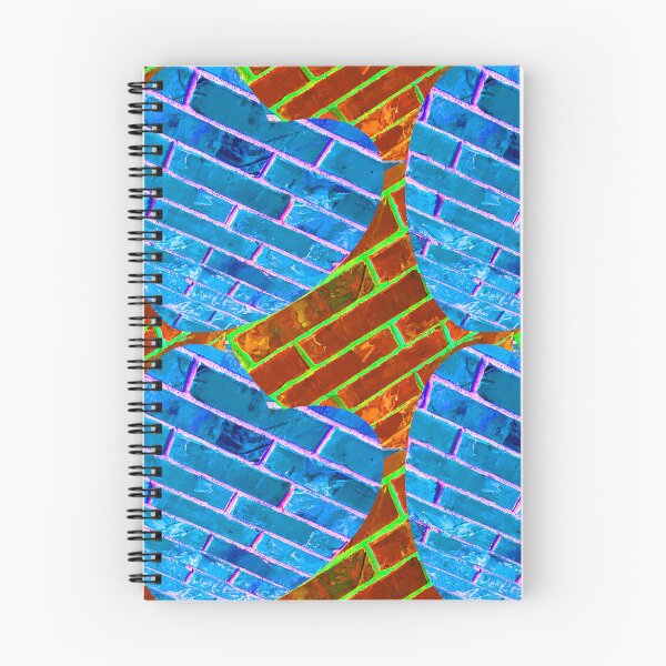 Item preview, Red Blue Brick Wall Photography / Blue Brick Heart Wall Photography designed and sold by Victoria Rose.