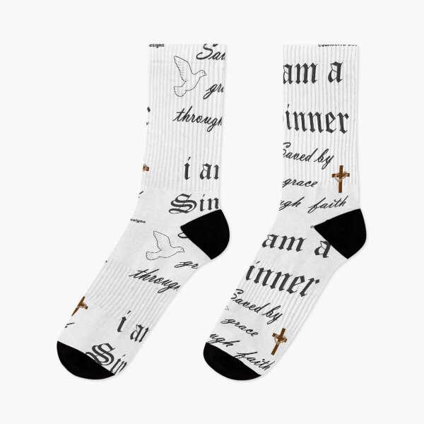 Item preview, I am a sinner saved by grace through faith designed and sold by JanderraDesigns.