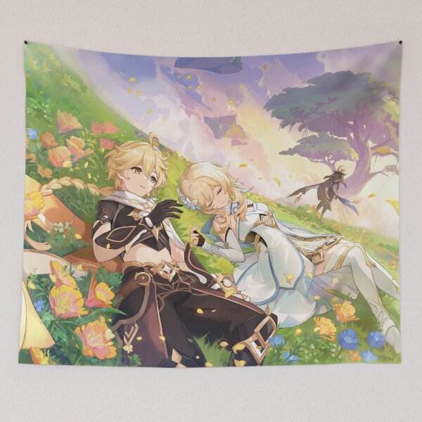 Item preview, Lumine and Aether | Genshin Impact designed and sold by Verthalies.
