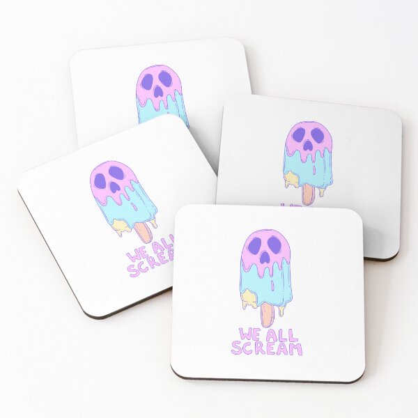 Item preview, Melting Skull Ice Cream T-Shirt - We All Scream - Cool Horror Art designed and sold by Jess.a.creates.