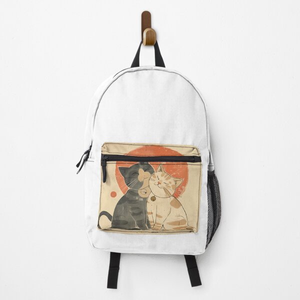 Item preview, Vintage Japan art cute cat couple designed and sold by Anbe_design.