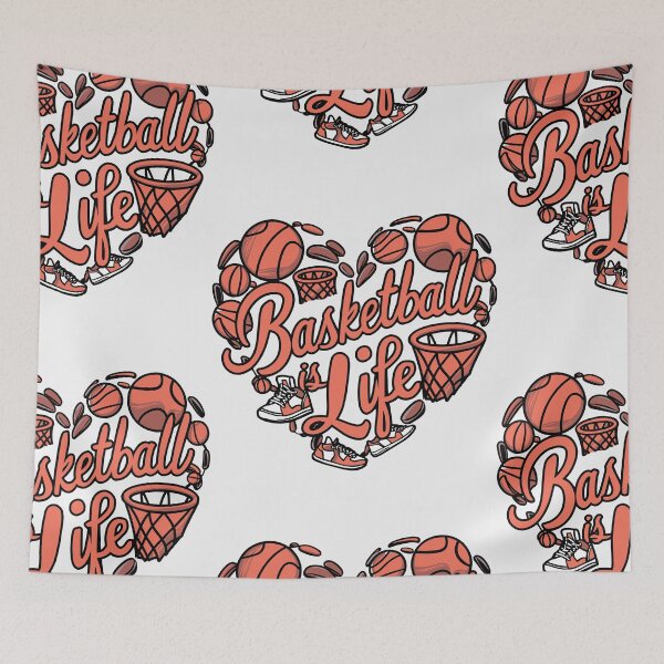 Item preview, Basketball is Life: Heart-Shaped Design with Basketball Gear | Sports Collection | HahaHandlesHub designed and sold by HahaHandlesHub.
