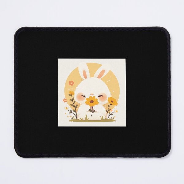 Item preview, cute rabbit kid with flowers yellow designed and sold by TitoDesignShop.