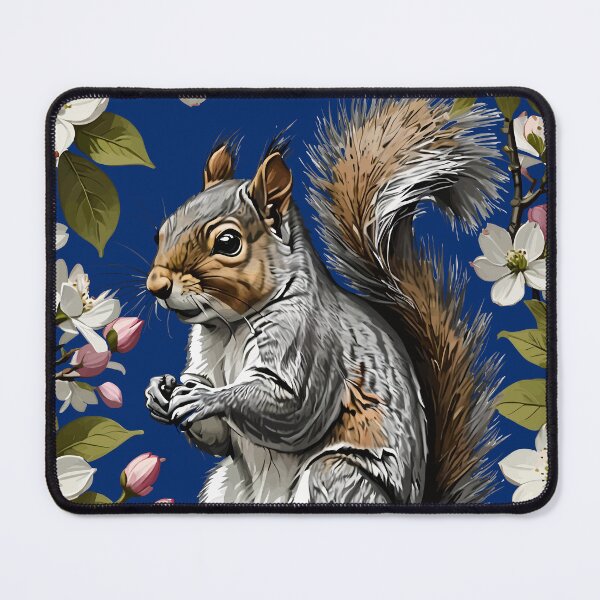 Item preview, Eastern Gray Squirrel Surrounded By Flowering Dogwood designed and sold by taiche.