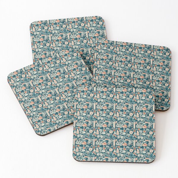 Item preview, Educating the Future! Educational Back To School Pattern on the Dark Blue Green Background designed and sold by IraNiva.