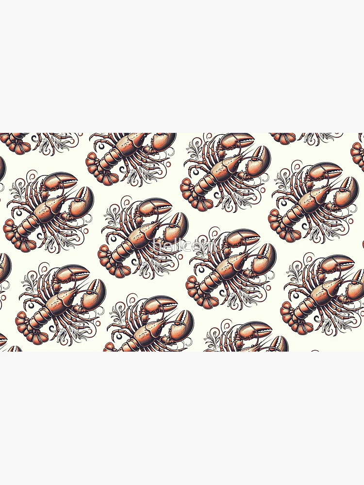 Thumbnail 4 of 4, Coffee Mug, Retro Lobster Pattern designed and sold by hellcom.