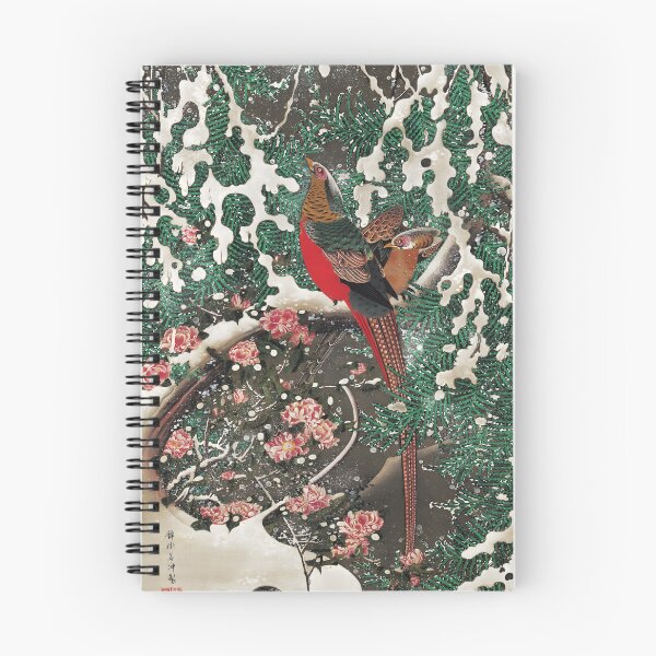 Item preview, Golden Pheasants in Snow by Ito Jakuchu designed and sold by EmeraldeaArt.