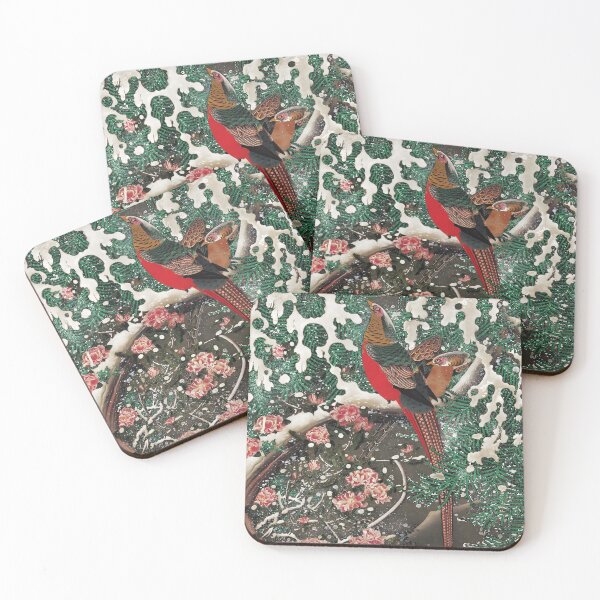 Item preview, Golden Pheasants in Snow by Ito Jakuchu designed and sold by EmeraldeaArt.
