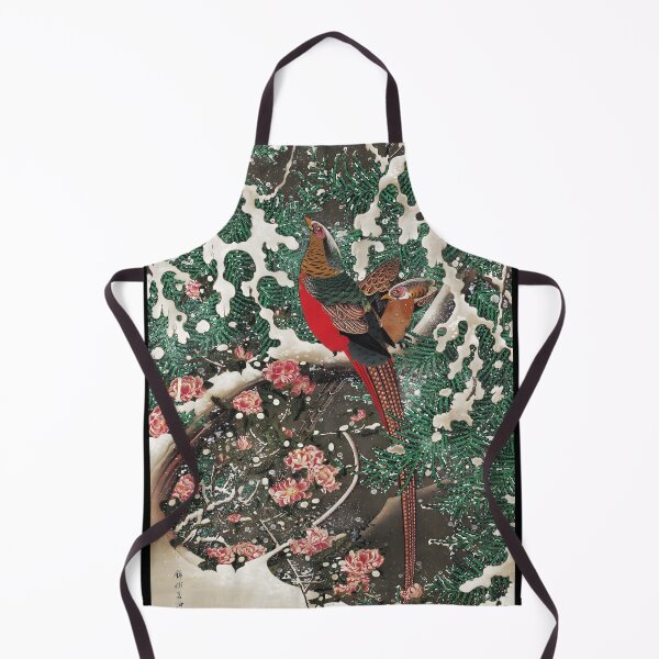 Item preview, Golden Pheasants in Snow by Ito Jakuchu designed and sold by EmeraldeaArt.