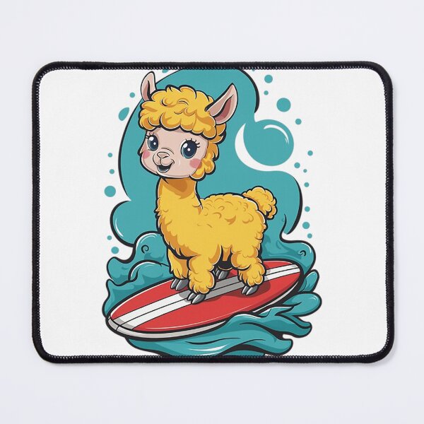 Item preview, Alpaca on Surfboard designed and sold by likbatonboot.