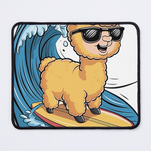 Item preview, Cool Alpaca on Surfboard designed and sold by likbatonboot.