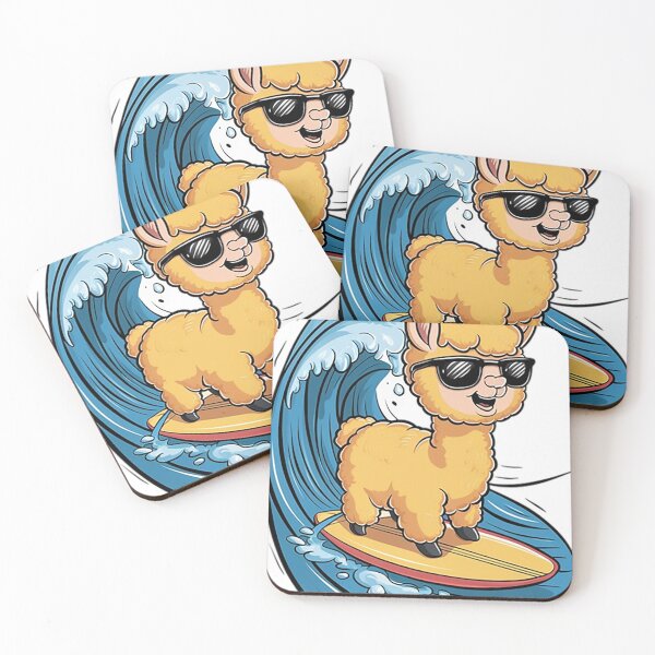 Item preview, Cool Alpaca on Surfboard designed and sold by likbatonboot.