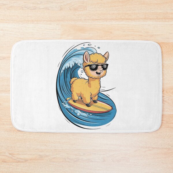 Item preview, Cool Alpaca on Surfboard designed and sold by likbatonboot.