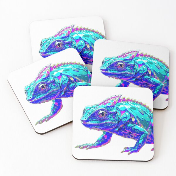 Item preview, Iridescent blue iguana  designed and sold by LevCreates.
