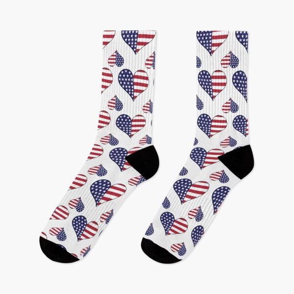 Item preview, U.S.A. Flag Heart Pattern designed and sold by ClaudiaFlores.