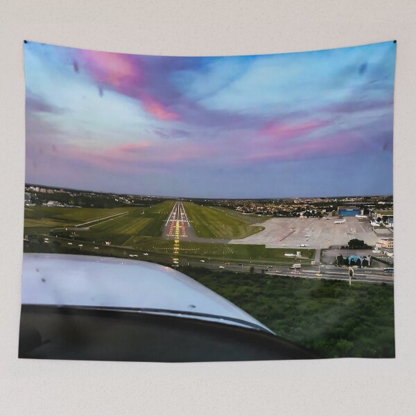 Item preview, Dawn of Dreams: Cessna 172 Landing View Artwork designed and sold by Iliescu Cristian.
