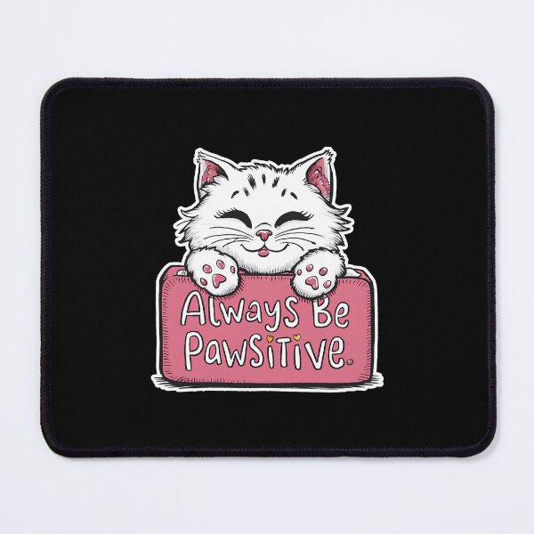 Item preview, Pawsitive Cat positivity kitten motivational feline kawaii inspiring designed and sold by w1ckerman.