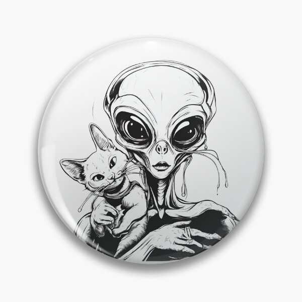 Item preview, Alien Cat - alien love, alien tattoo, cat mom designed and sold by abeautifulife.