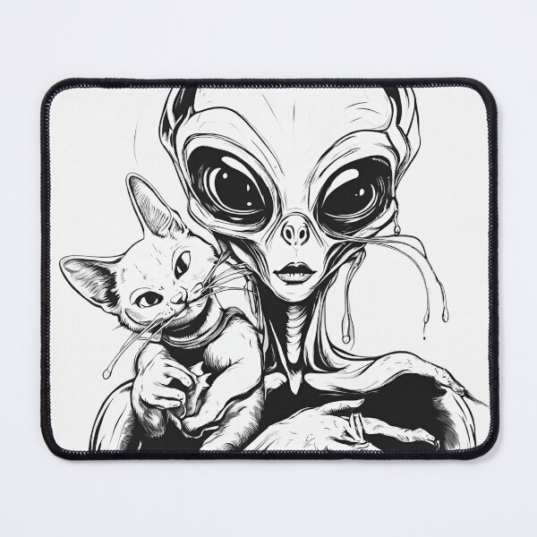 Item preview, Alien Cat - alien love, alien tattoo, cat mom designed and sold by abeautifulife.
