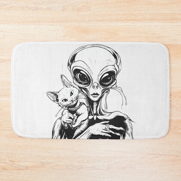 Item preview, Alien Cat - alien love, alien tattoo, cat mom designed and sold by abeautifulife.