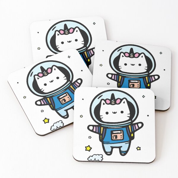 Item preview, cute unicorn cat astronaut designed and sold by TigerParrrot.