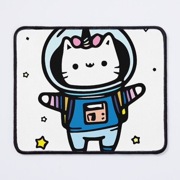 Item preview, cute unicorn cat astronaut designed and sold by TigerParrrot.